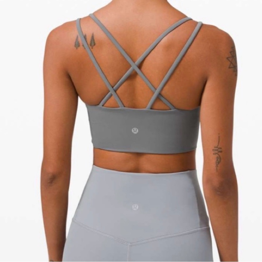Lululemon Like a Cloud Longline Bra Light Support Gray | Size 6 - Picture 3 of 10
